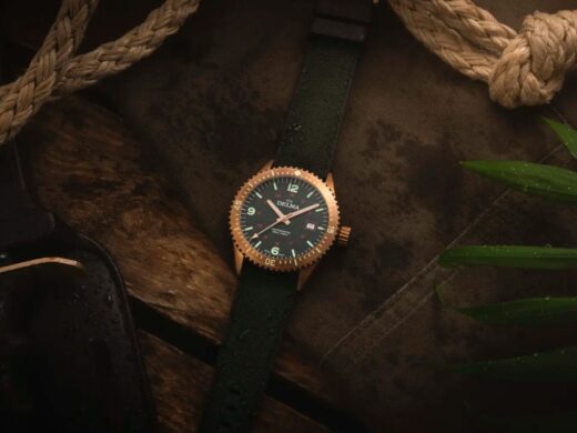 Delma Cayman Bronze Field Watch for men with lume