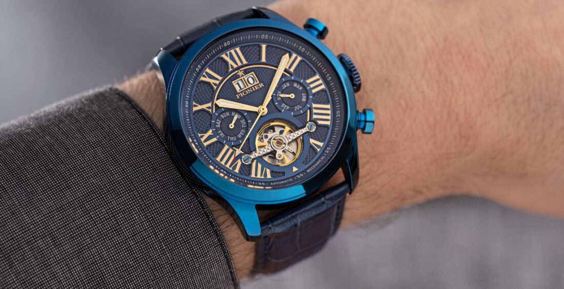 Tufina blue dial luxury watch for men