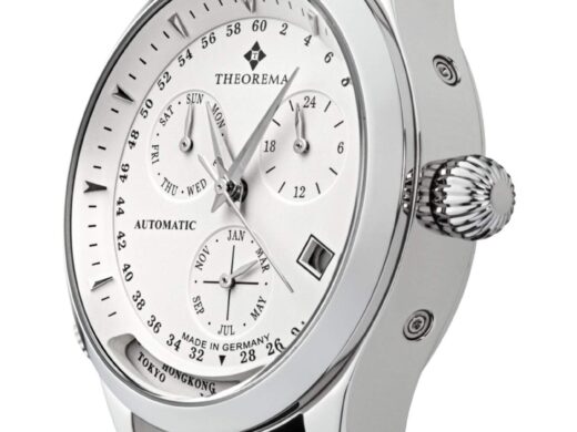 Tufina Theorema Paragon minimalist white dial world timer German watch for men